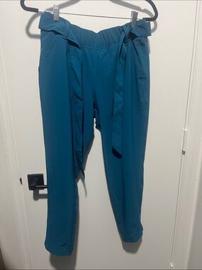 CALIA by Carrie Underwood Teal Paperbag Tie-Waist Pants